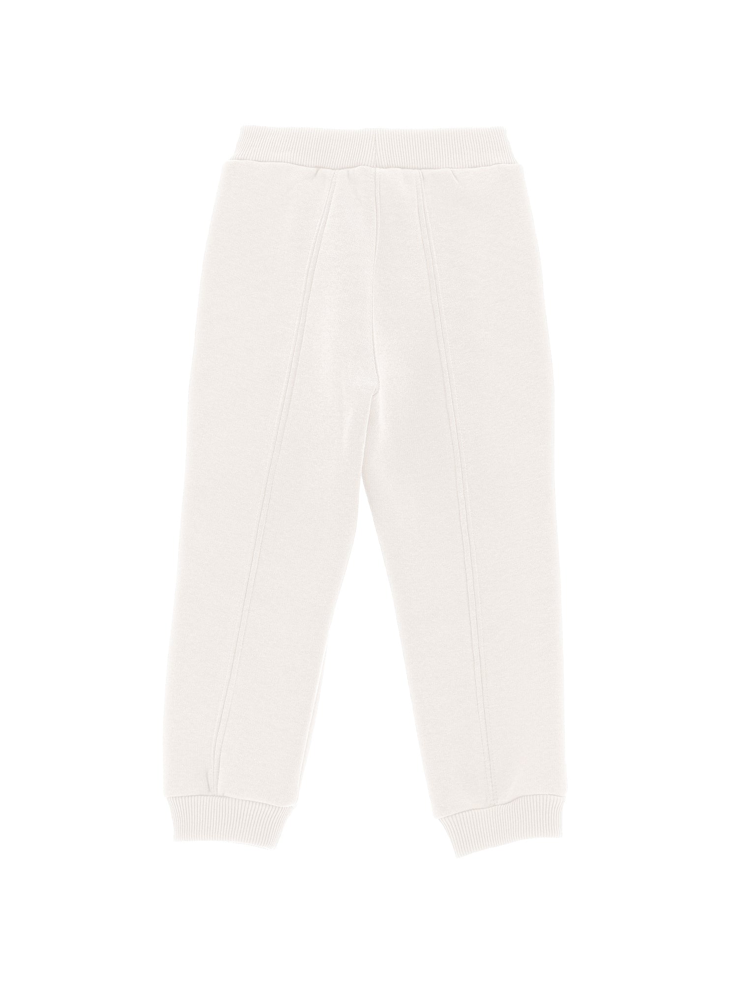 Girls | Heavyweight Fleece Joggers With Rhinestones | Cream
