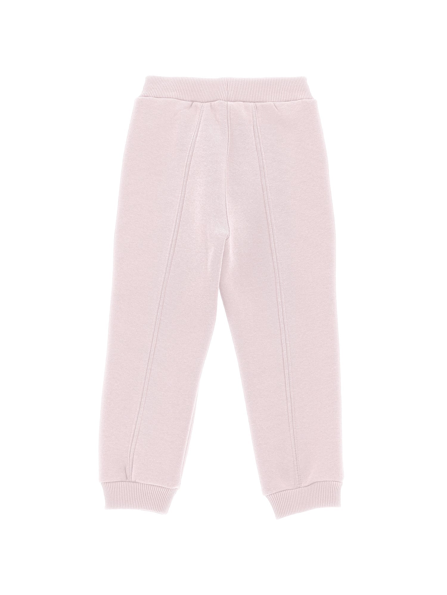 Girls | Heavyweight Fleece Joggers With Rhinestones | Light Onion