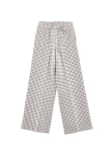Girls | Knit Palazzo Trousers | Cream/Grey