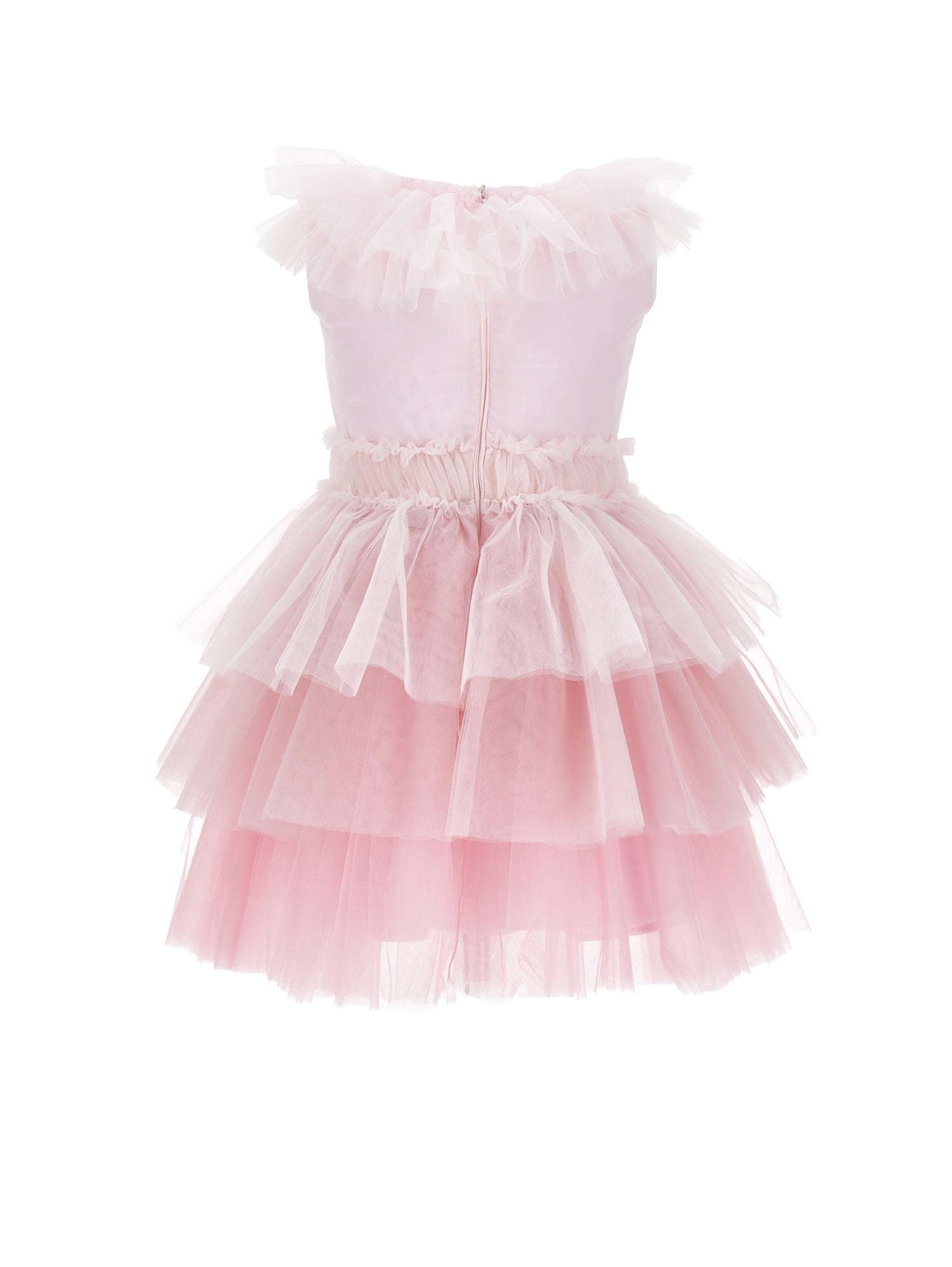 Girls | Tulle Dress With Gradient | Gradient Pink