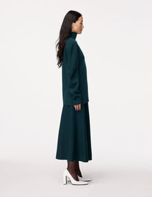 Another Tomorrow Merino Wool Knit Turtleneck in Juniper – Wool Women's Knitwear