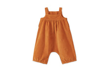 Unisex | Organic Cotton Velvet Baby Jumpsuit | Raw Sienna