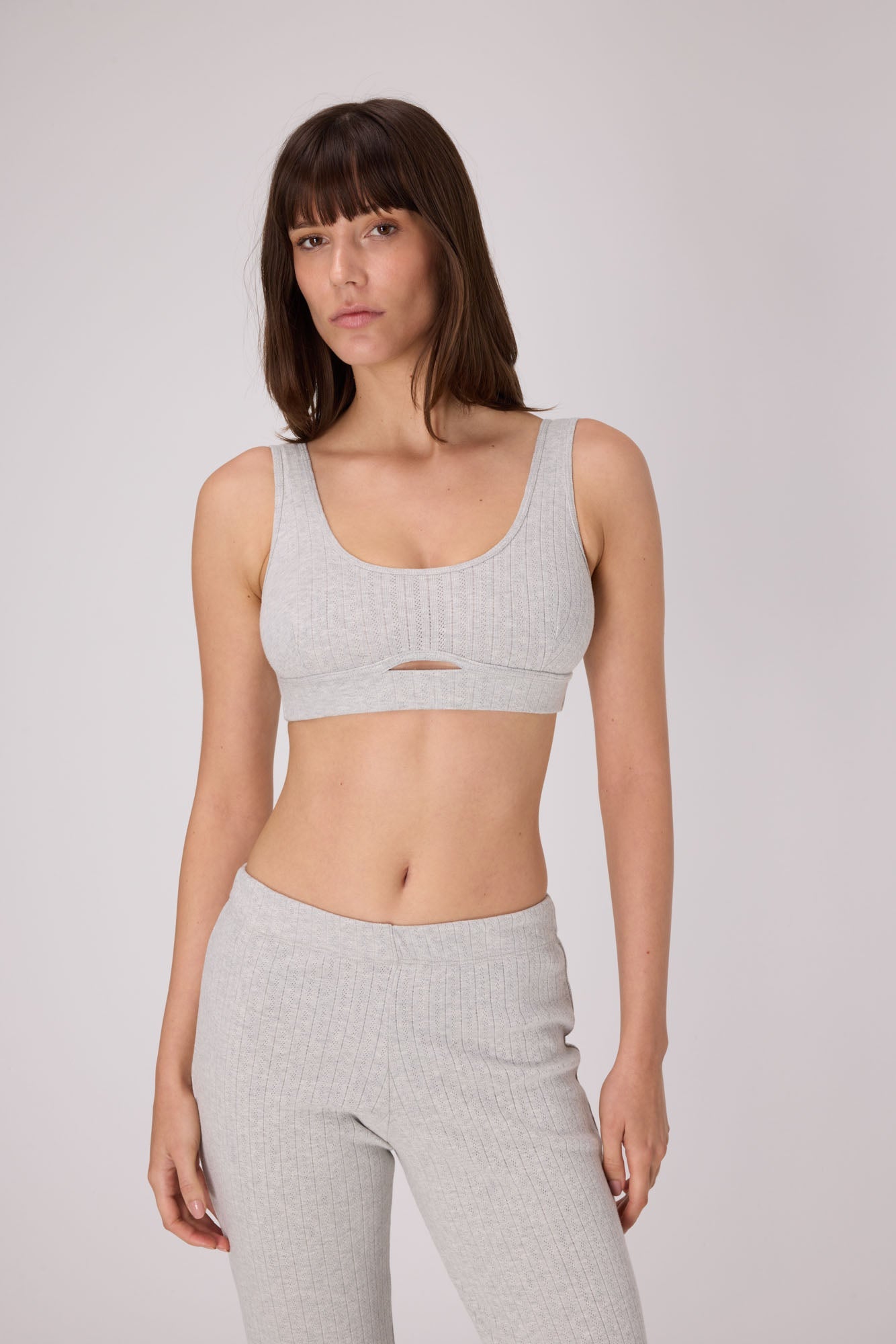 Pointelle Lounge Pants | Heather Grey