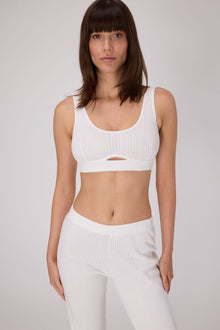 Pointelle Soft Bra Top | OffWhite