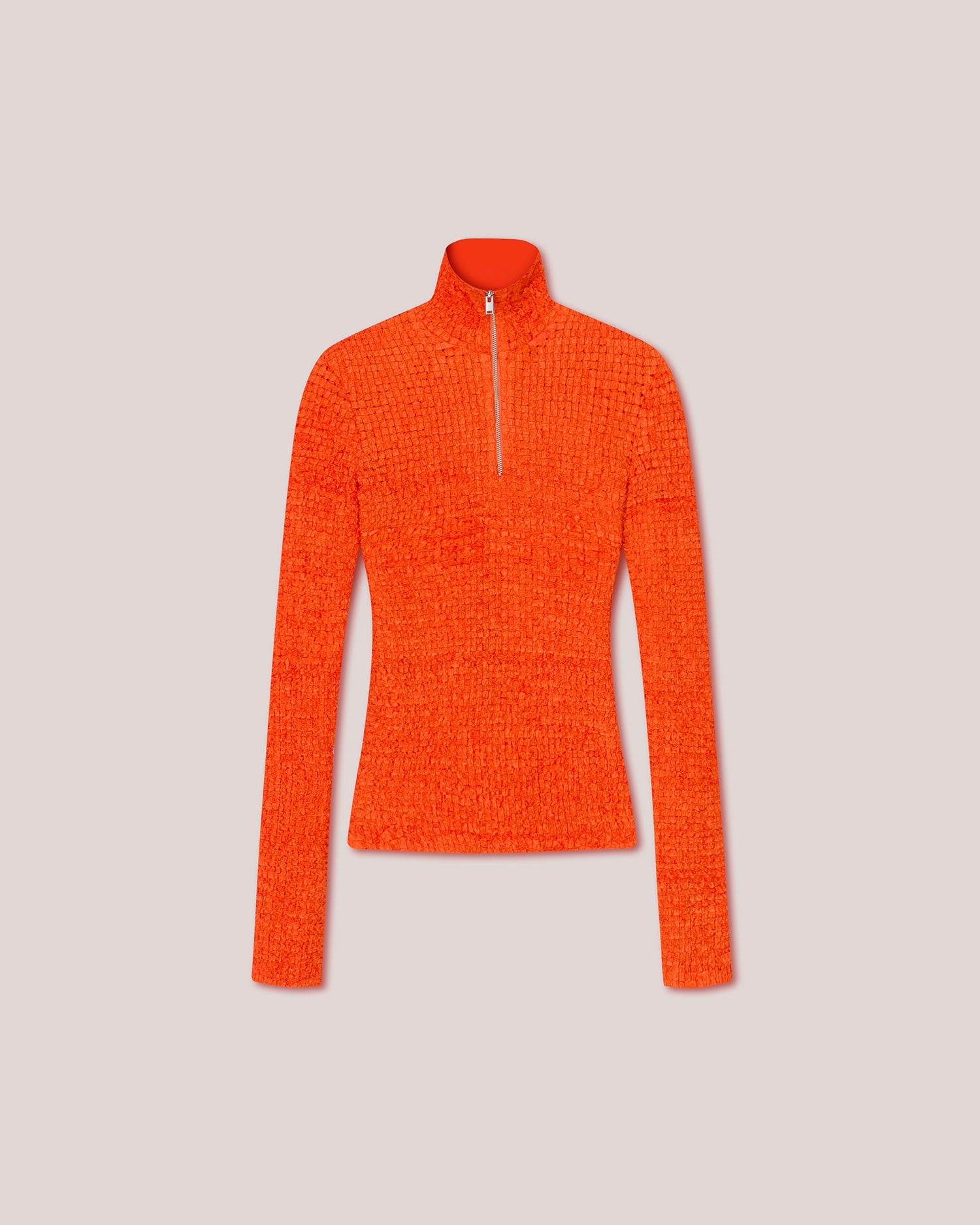 Womens | Flora Funnel Neck Top | Orange Fw22