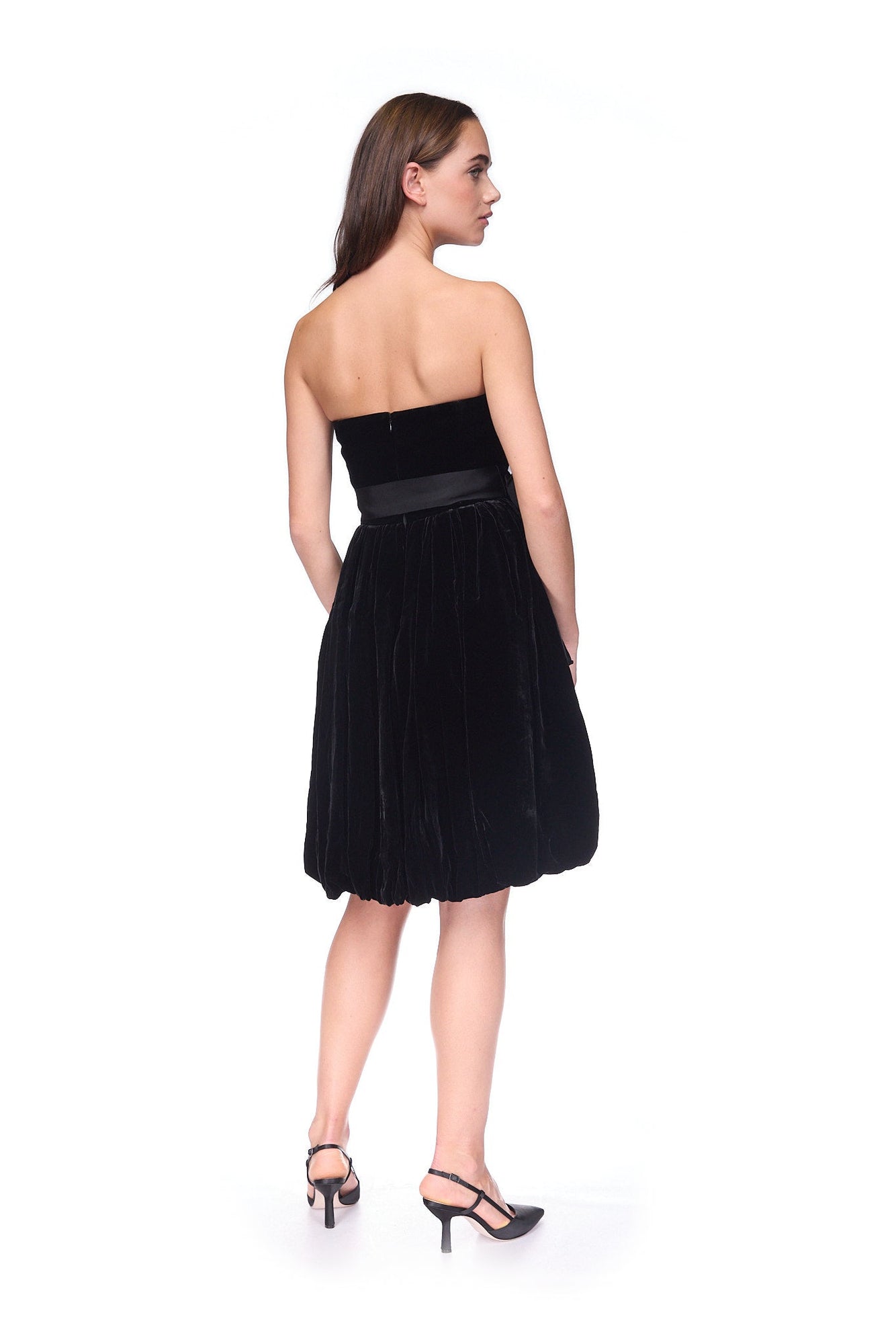 Veronica Dress | Black Velvet