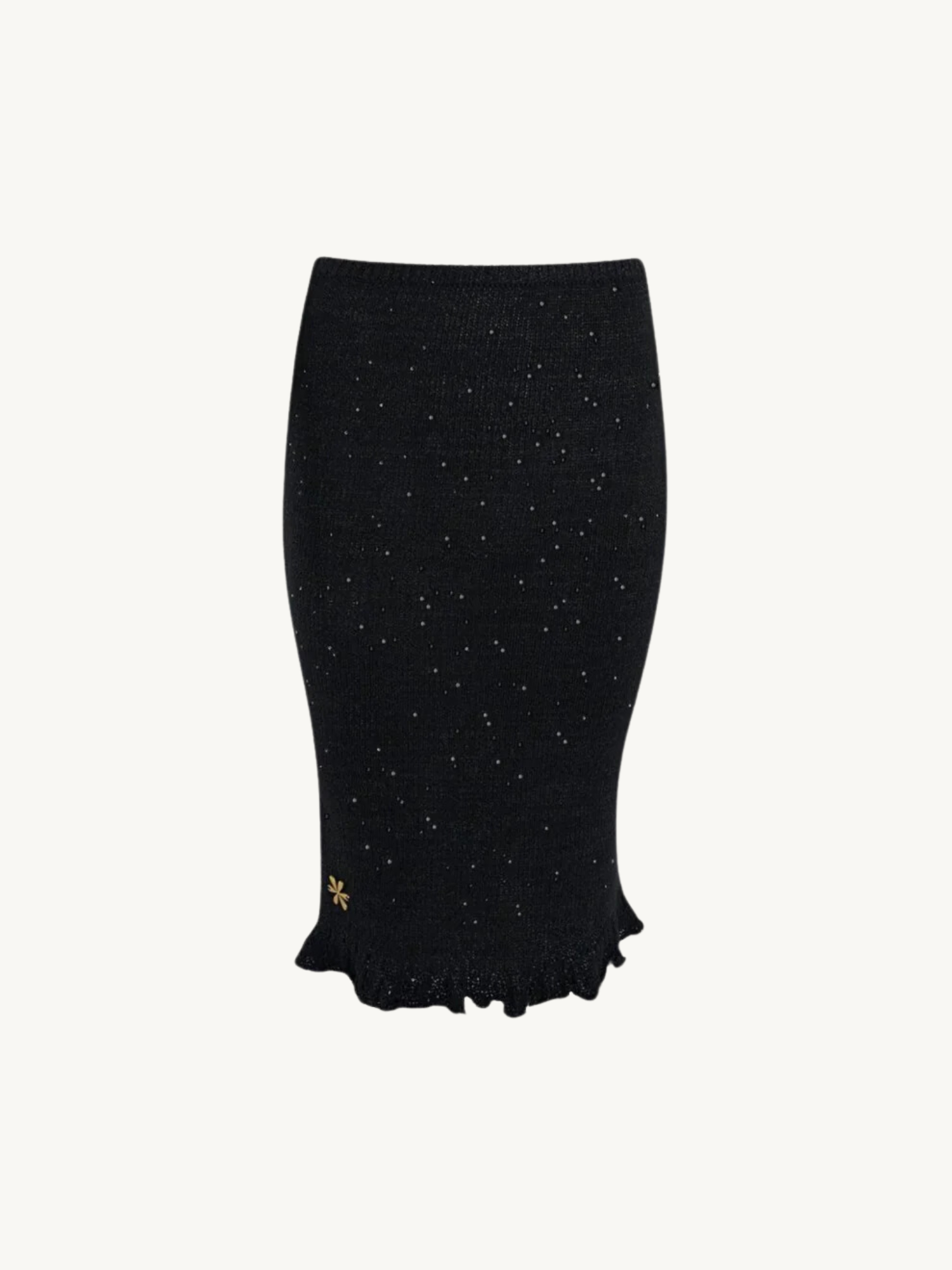 Michaela Midi Skirt | Black Sequin