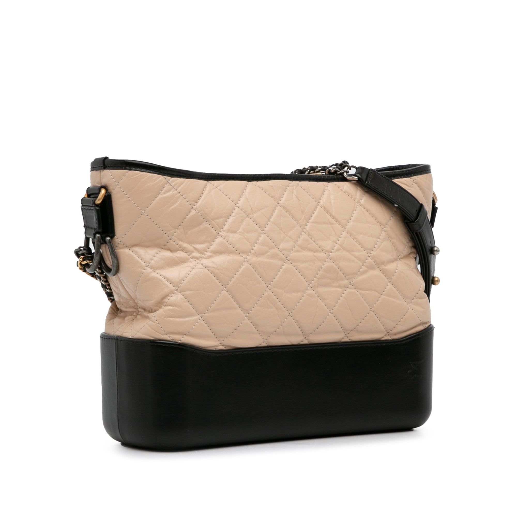 Chanel | Pre-Owned Medium Bicolor Lambskin Gabrielle Crossbody - II | Brown/Beige