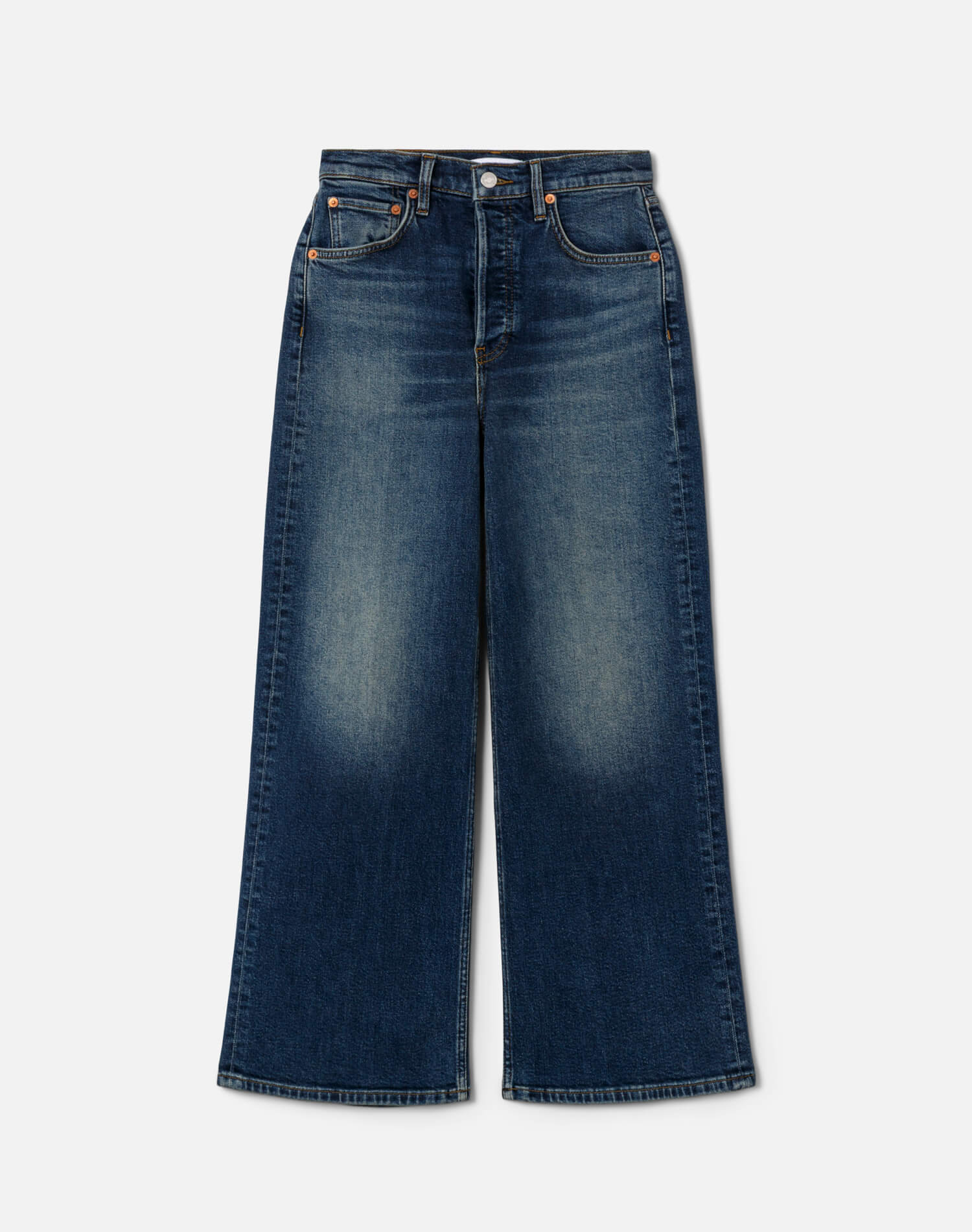 Womens | Comfort Stretch High Rise Wide Leg Crop | Smoke Water