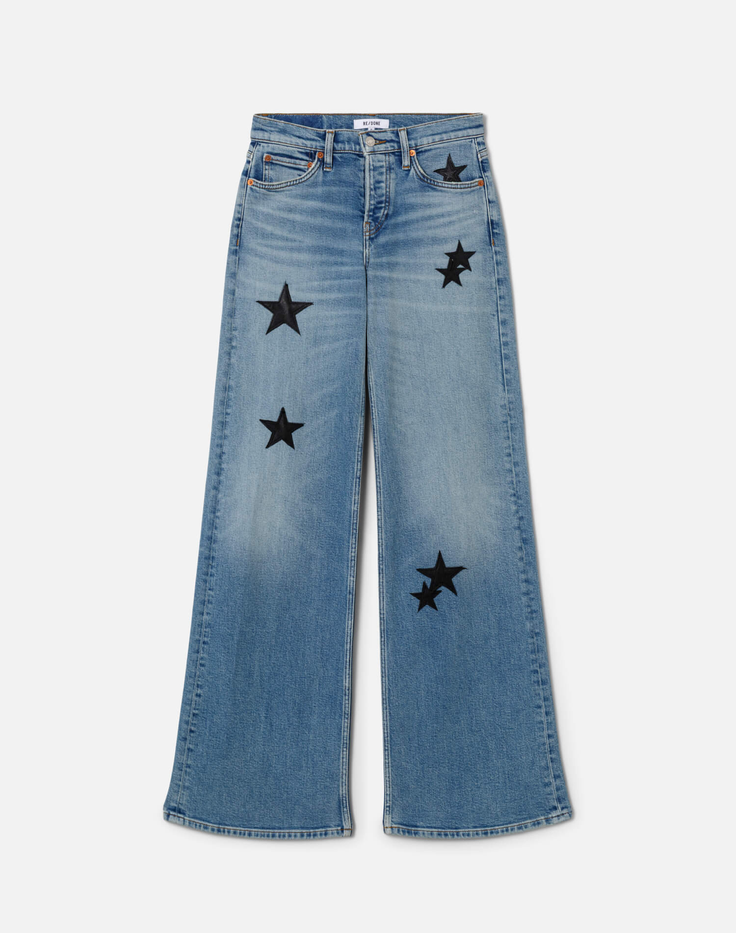 Womens | Comfort Stretch Mid Rise Wide Leg | Opal Indigo Star