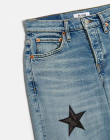 Womens | Comfort Stretch Mid Rise Wide Leg | Opal Indigo Star