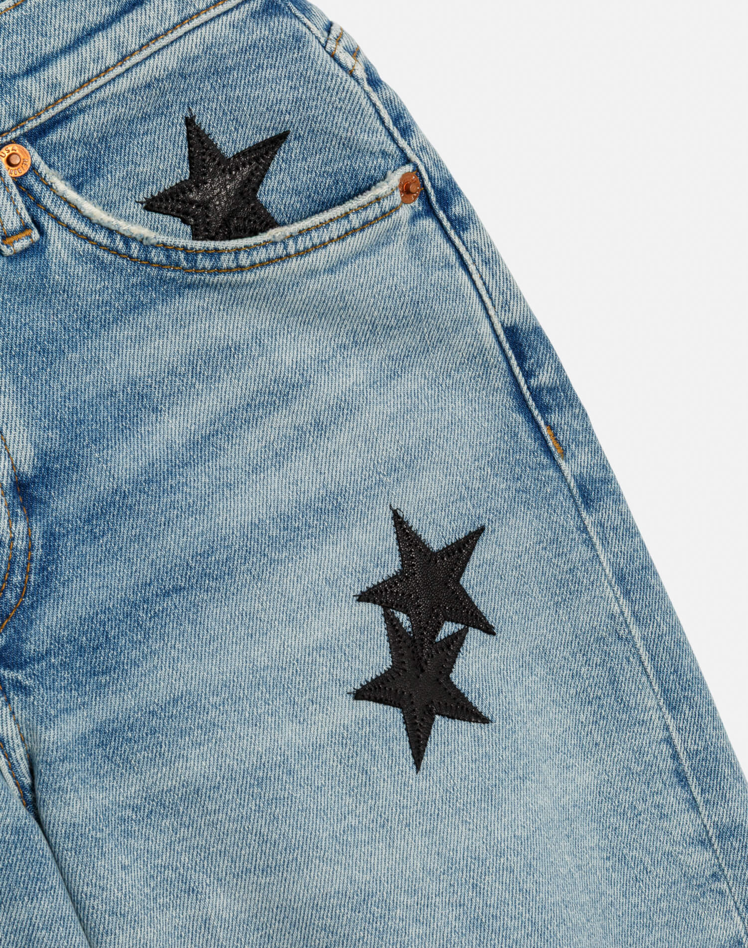 Womens | Comfort Stretch Mid Rise Wide Leg | Opal Indigo Star