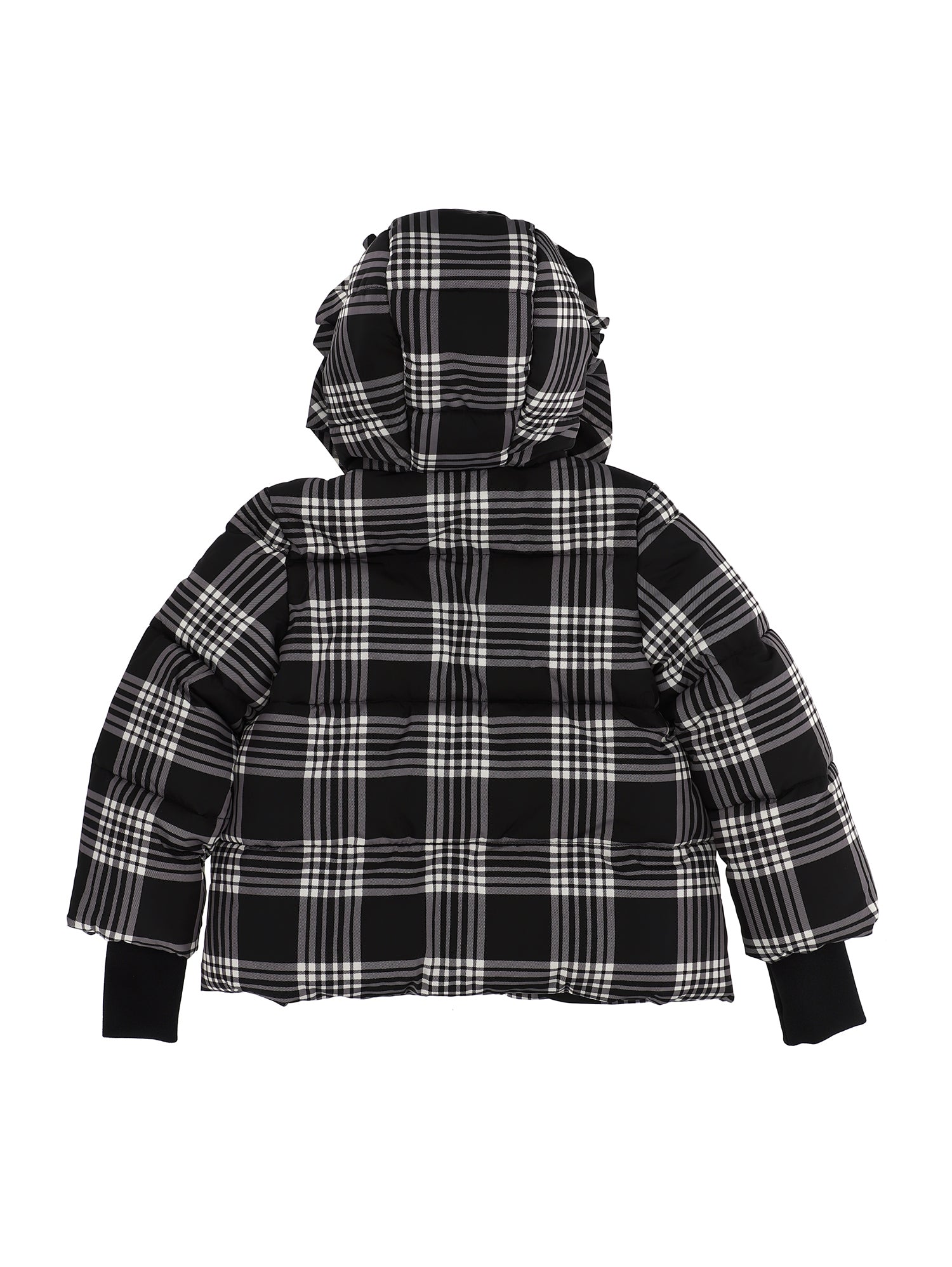 Girls | Check Padded Jacket | Black/Cream
