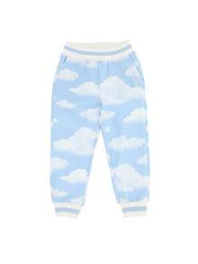 Girls | Cloud Print Fleece Joggers | Cloud