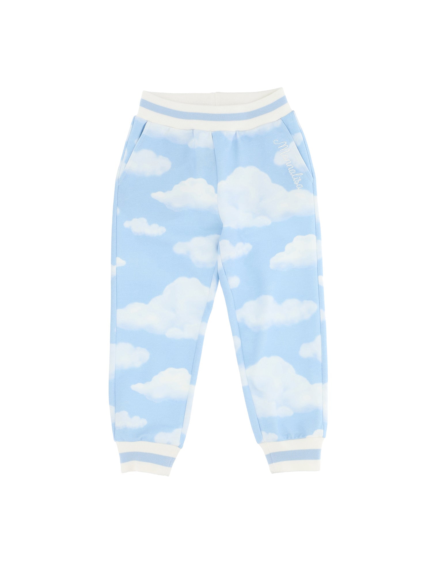 Girls | Cloud Print Fleece Joggers | Cloud