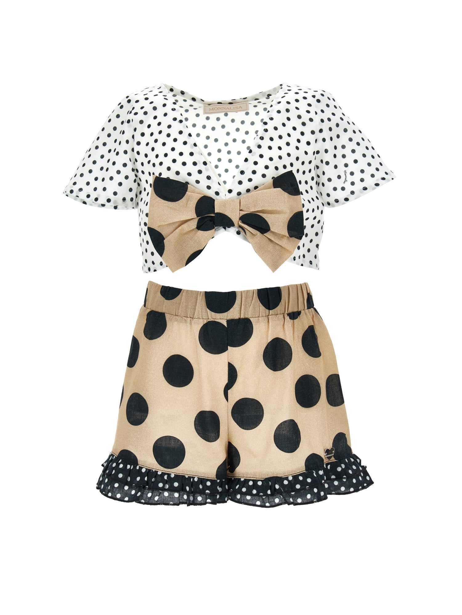 Girls | Muslin Beach Set | White/Black