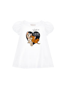Girls | Flared Jerry Maxi T-Shirt | White
