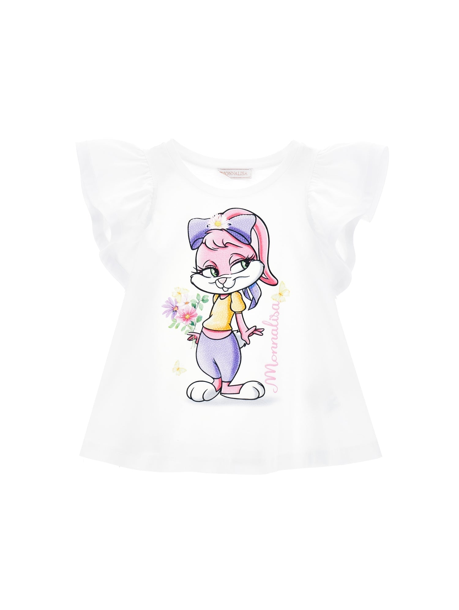 Girls | Rhinestone Bunny Maxi T-Shirt | White