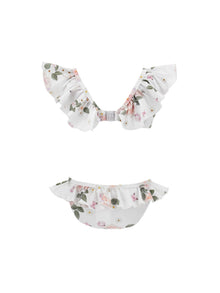 Girls | Flower Two-Piece Swimsuit | White