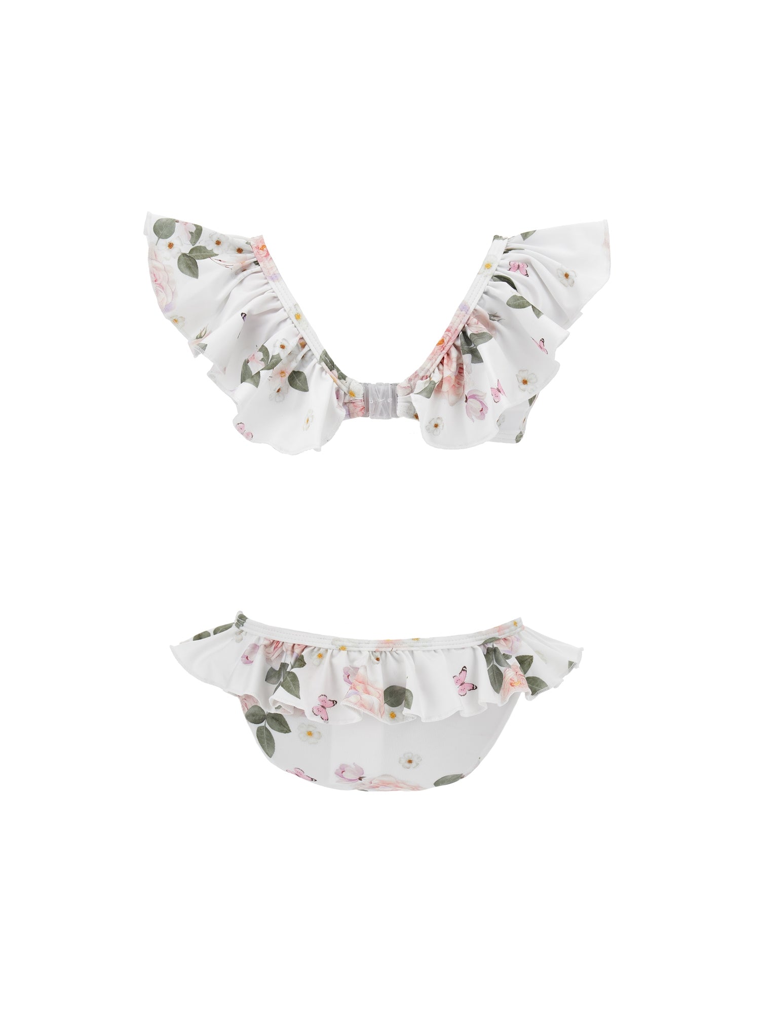Girls | Flower Two-Piece Swimsuit | White