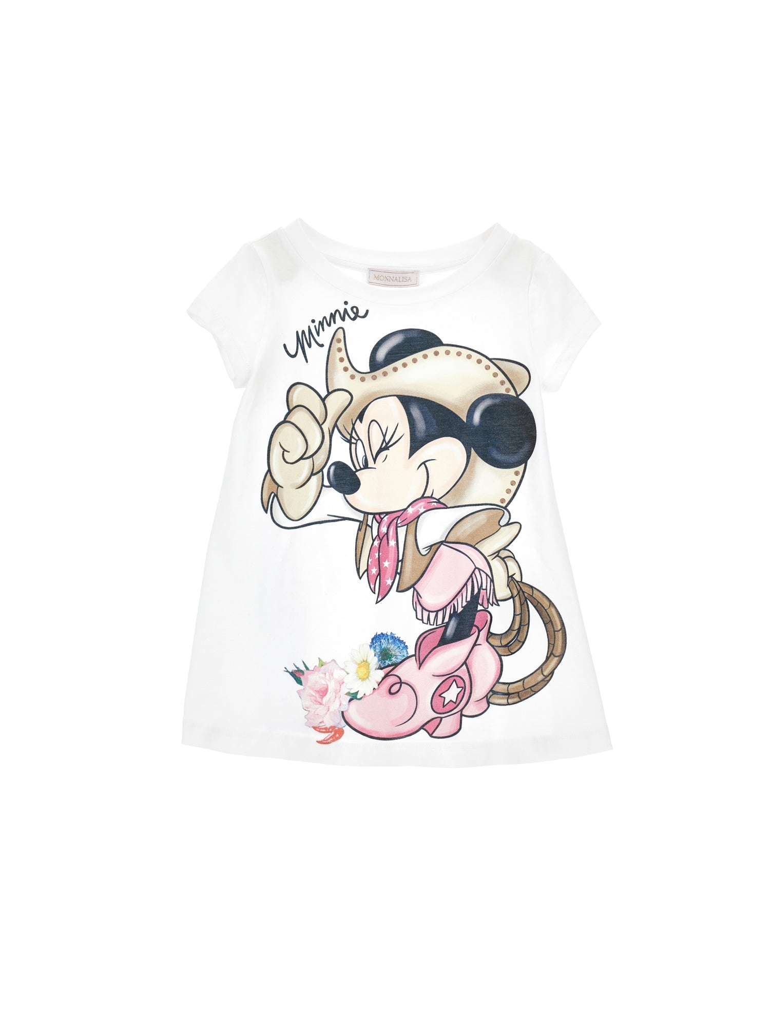 Girls | Minnie Print Maxi T-Shirt | White