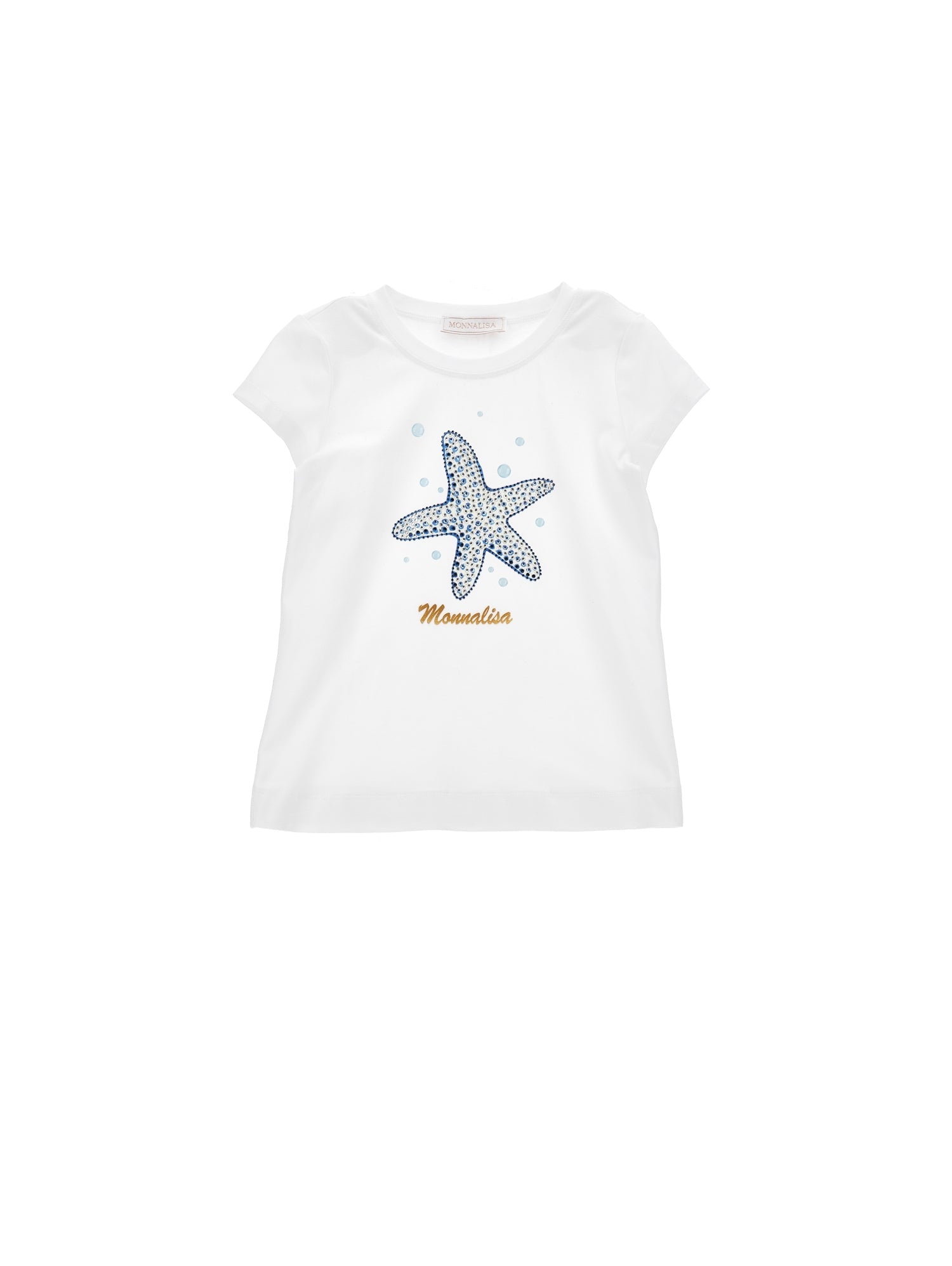 Girls | Rhinestone Starfish T-Shirt | White