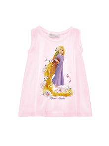 Girls | Rapunzel Sleeveless Maxi T-Shirt | FairyTale Pink