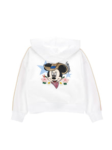 Girls | Minnie Cotton Sweatshirt | White/FairyTale Pink
