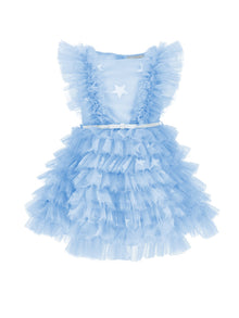 Girls | Tulle Dress With Ruffles | Sky Blue