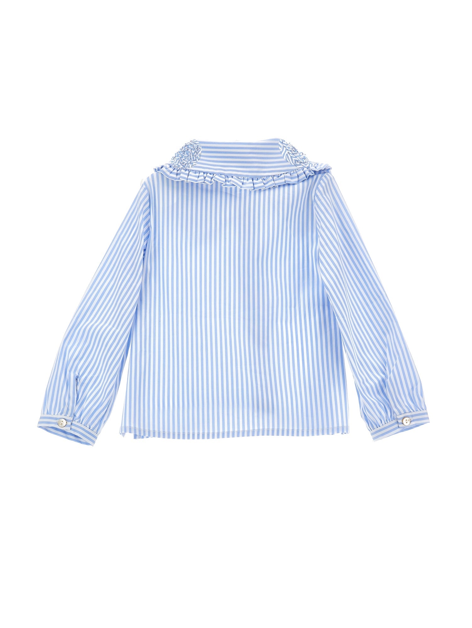 Girls | Aramis Poplin Shirt | Cream/Blue