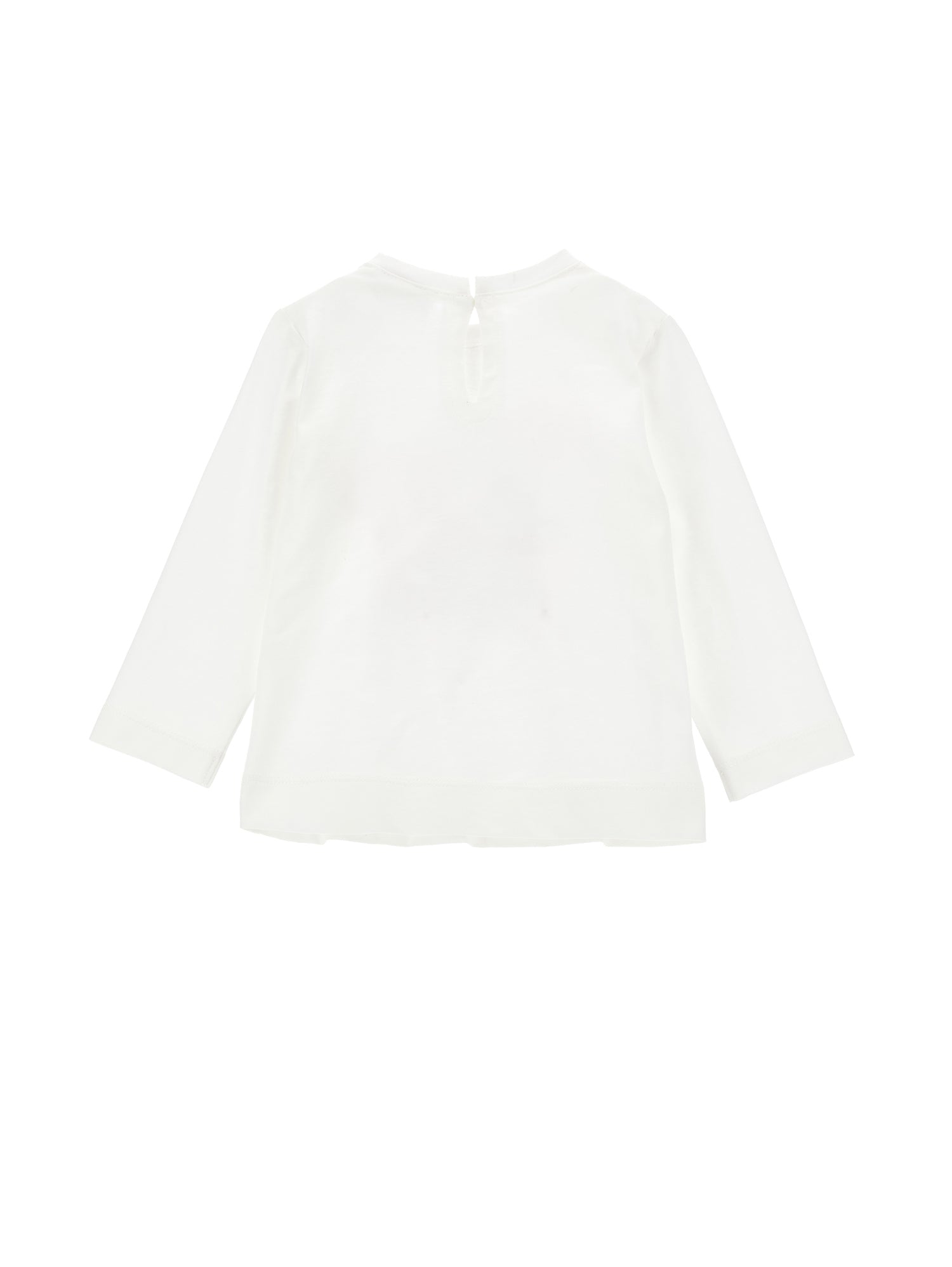 Girls | Rhinestone T-Shirt And Velvet Bow | Cream