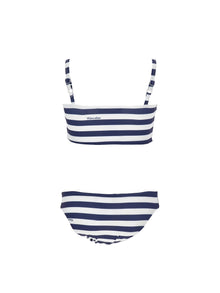 Girls | Two-Piece Swimsuit With Heart | White/Blue
