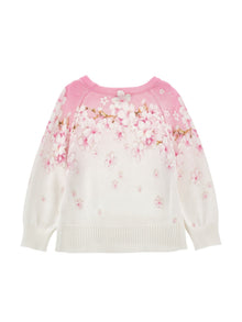 Girls | Peach Blossom Viscose Cotton Sweater | FairyTale Pink