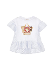 Girls | Maxi T-Shirt Sangallo Lace | White