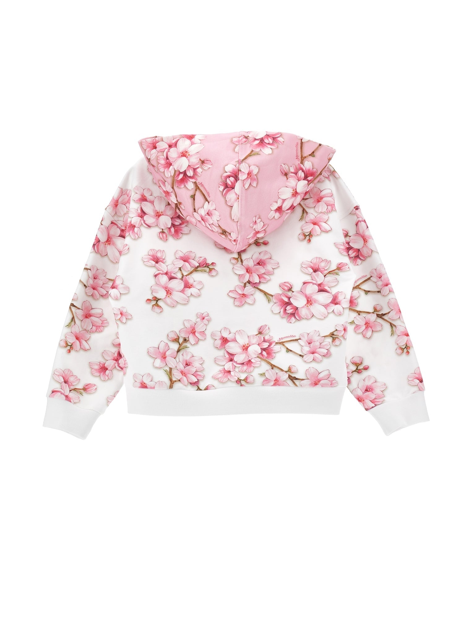 Girls | Two-Tone Open Hoodie | White