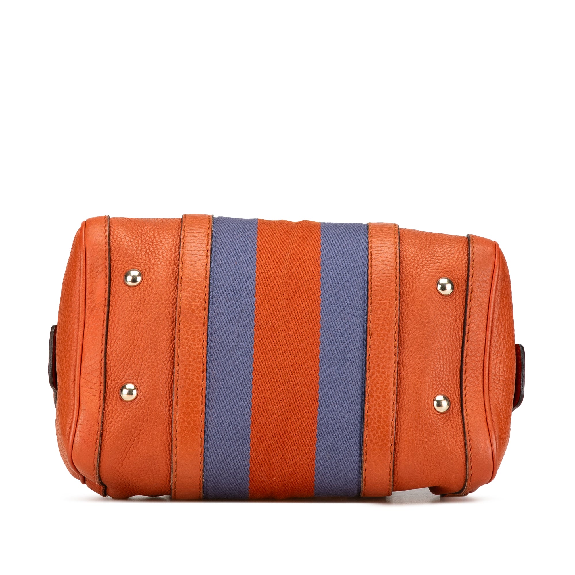 Gucci | Pre-Owned Small Leather Web Joy Boston Bag | Orange