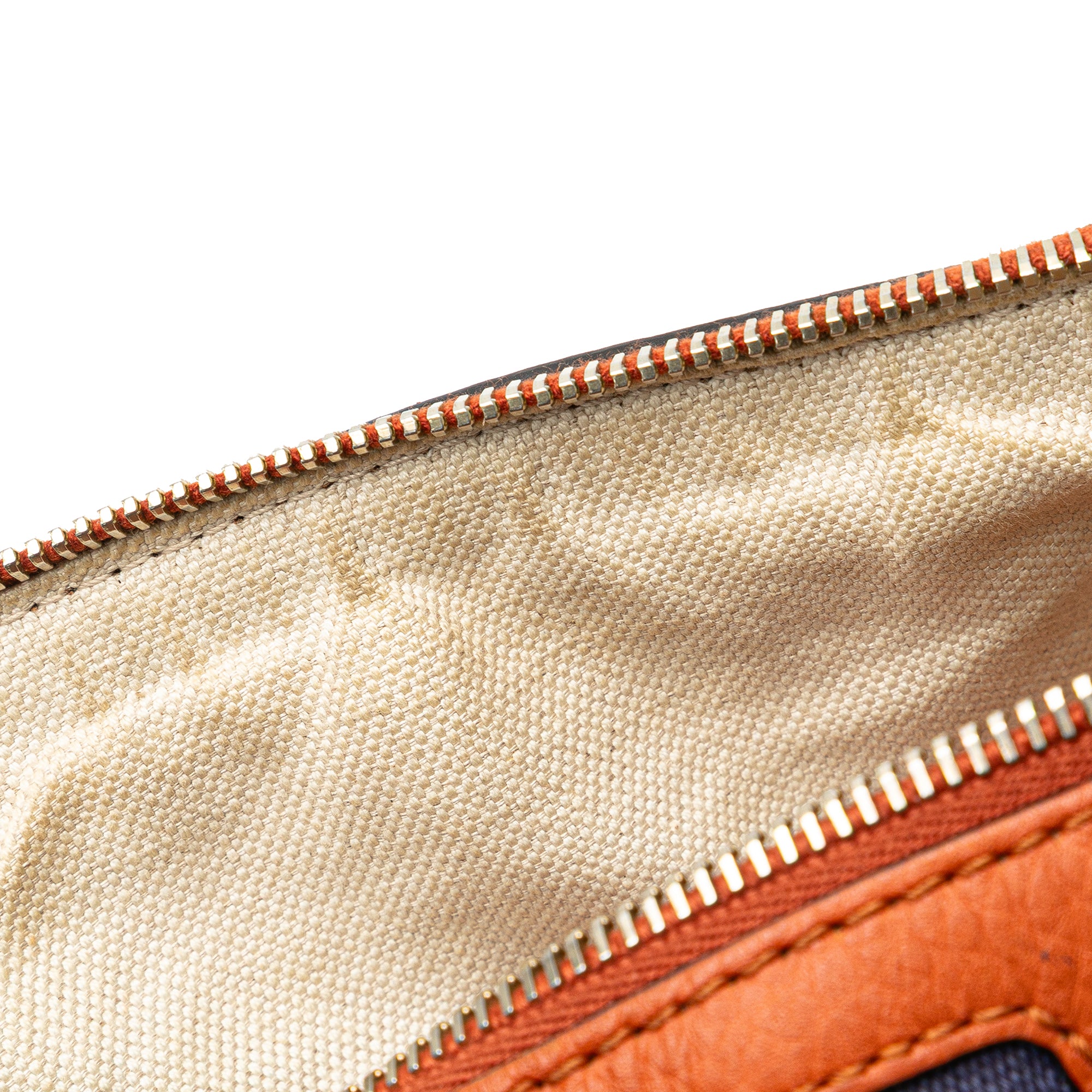 Gucci | Pre-Owned Small Leather Web Joy Boston Bag | Orange