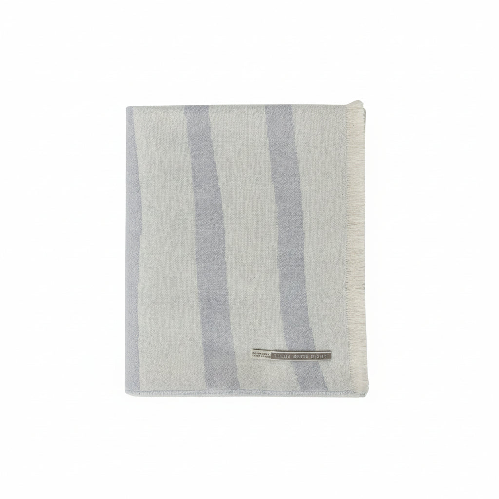 Zebra Throw | Chambray/Ivory