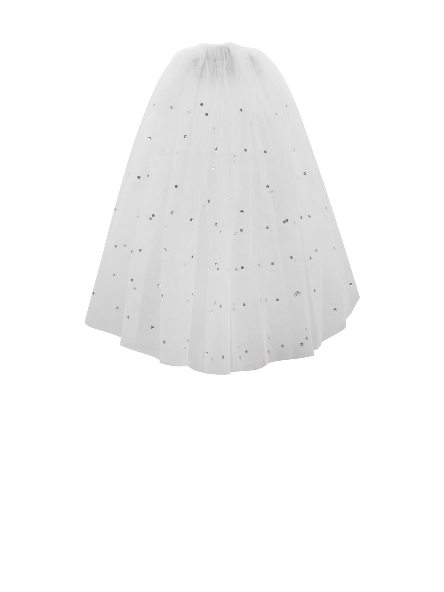 Sparkling Short Wedding Veil | White