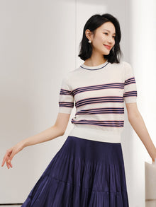 Round Neck Sweater | White