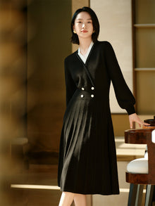 Wool Cashmere Dress | Black