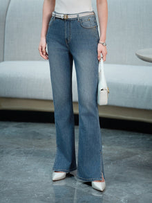 High-Waisted Flared Jeans | Blue
