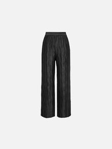 Pleated Straight Pant | Black
