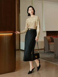 H-Shaped Pencil Skirt | Black