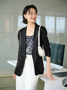 Silk Blazer | Black