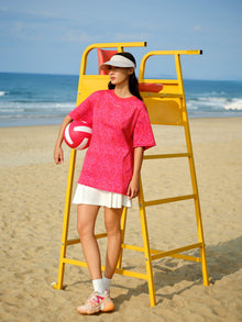 Loose Fit Pure Cotton Short-sleeve T-shirt | Red