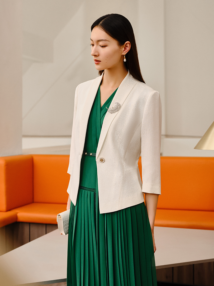 Ice Crack Blazer | White