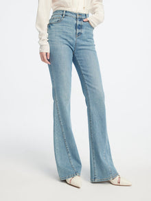 trendy flared pant | Blue