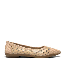 Dala Casual Flat | Beige Bisque Faux Open Weave