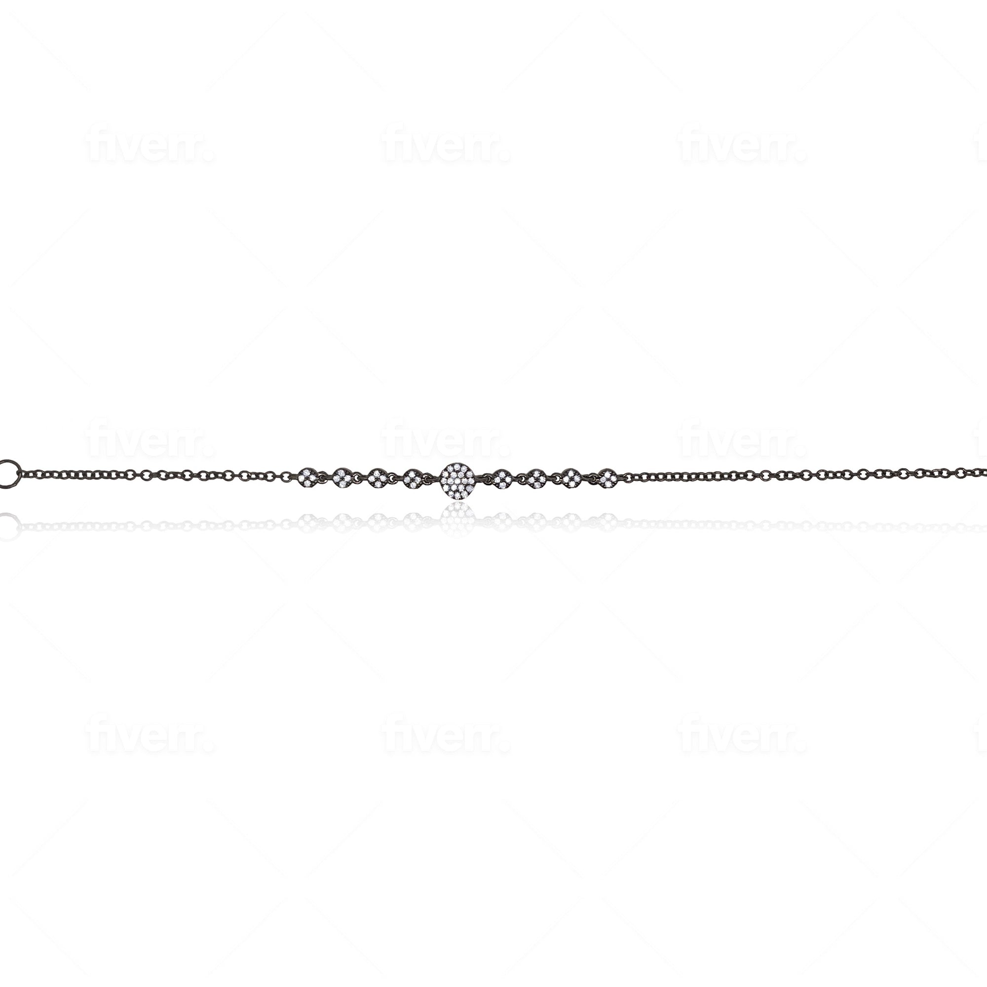 Black Rhodium Diamond Bracelet | Black